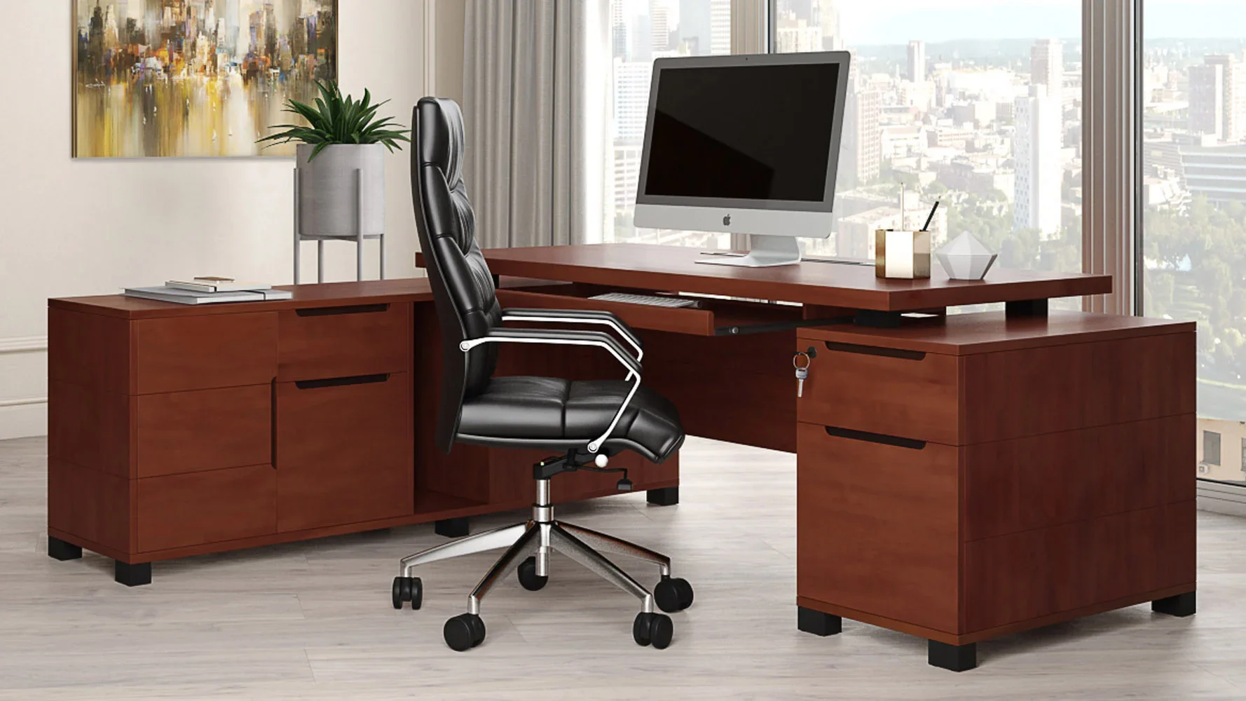 A clean office provided by Ready Maid